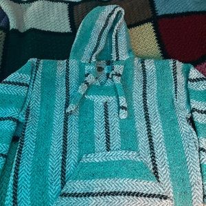Stripe Mint Baja Hoodie